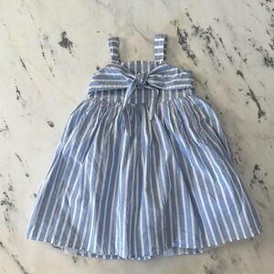 Blue and white striped dresss